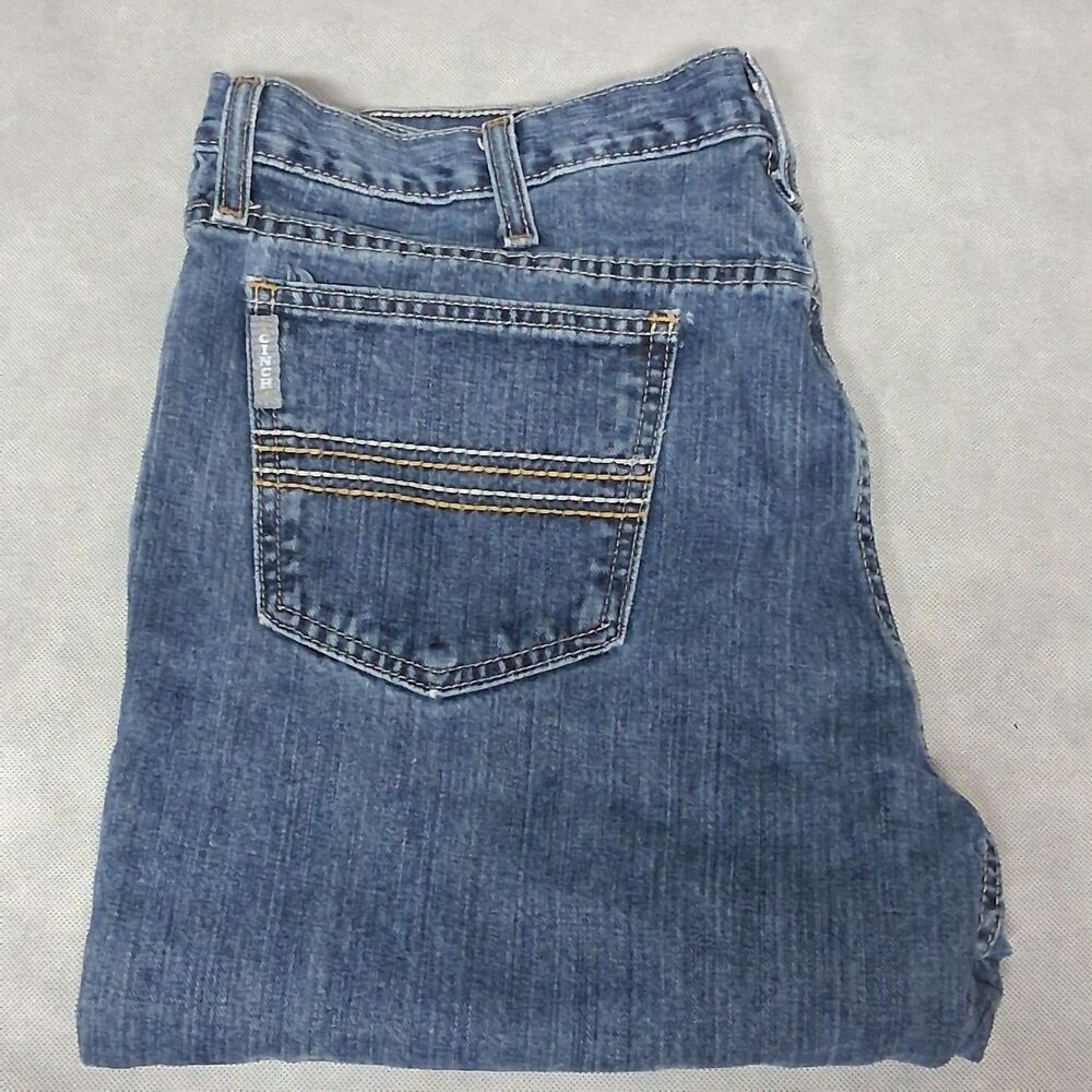 Cinch Gray Label Blue Jeans Men's 35x34 Relaxed Fit Straight Leg Medium Washed